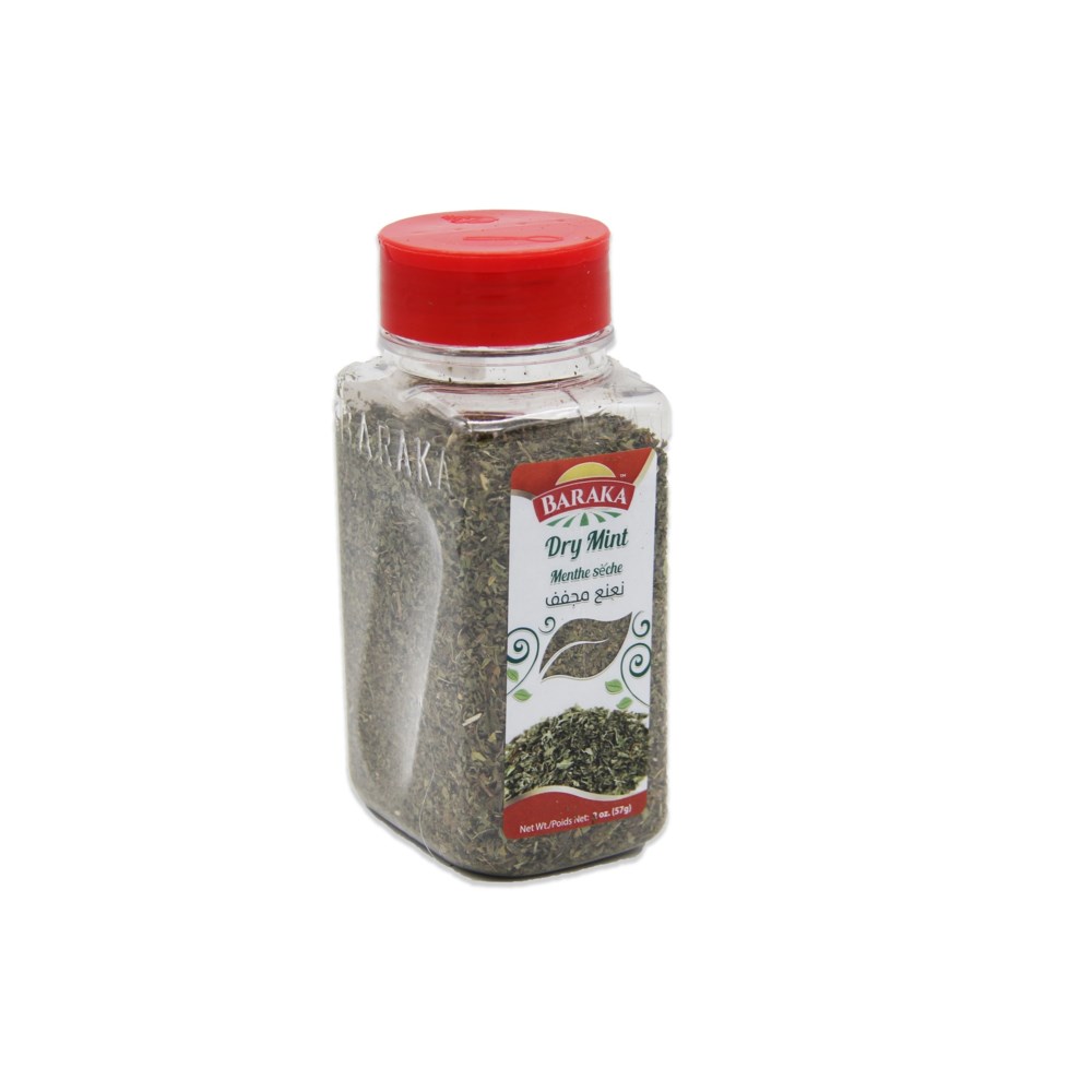 Dry Mint in Spice plastic tub "Baraka"  2 oz * 10